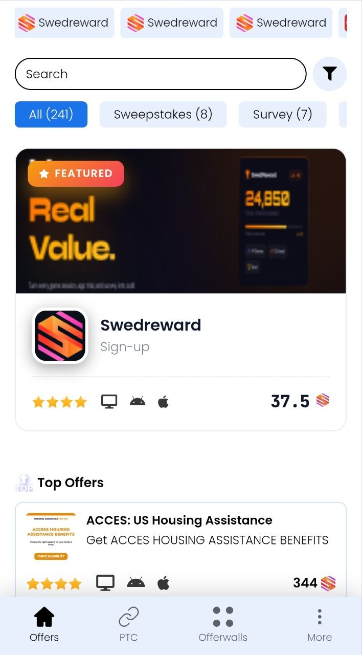 Adparagon mobile offerwall