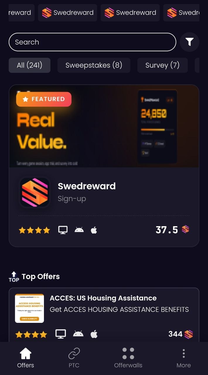 Adparagon mobile offerwall